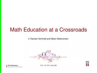 Math Education at a Crossroads