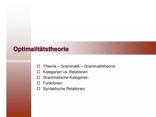 optimalit tstheorie