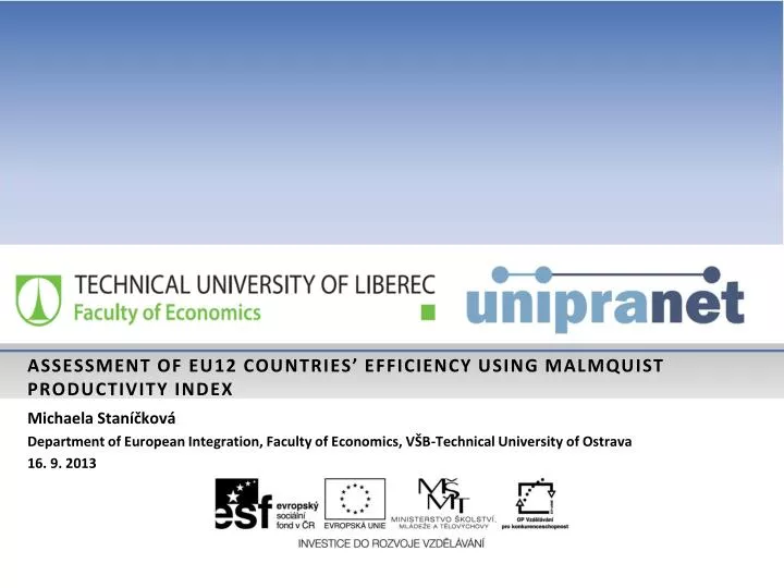 assessment of eu12 countries efficiency using malmquist productivity index