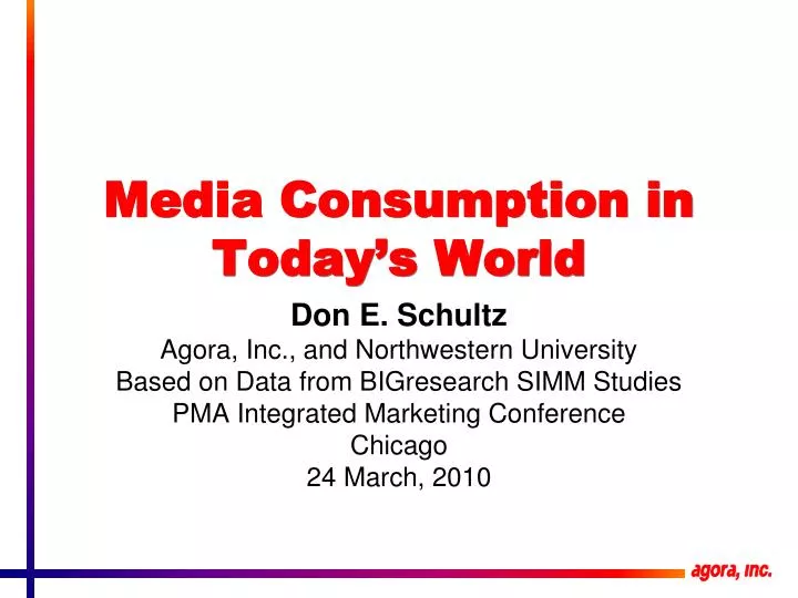 media consumption in today s world