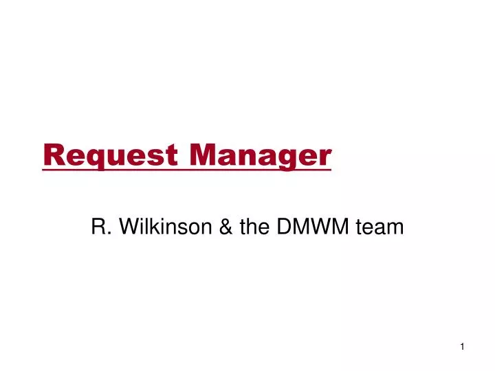 request manager