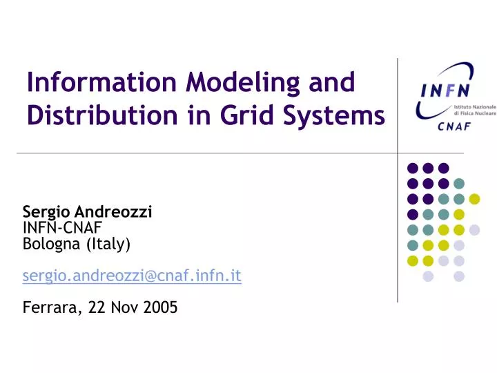 information modeling and distribution in grid systems