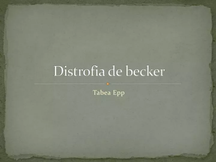 distrofia de becker