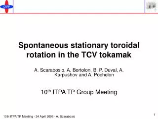 Spontaneous stationary toroidal rotation in the TCV tokamak