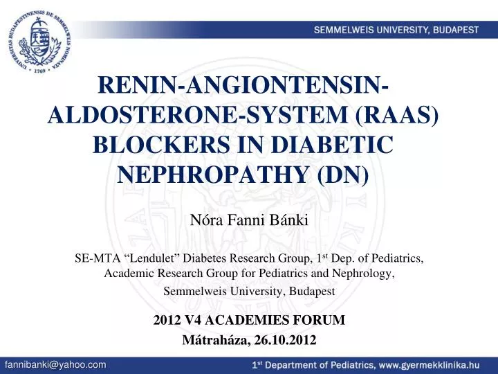 renin angiontensin aldosterone system raas blockers in diabetic nephropathy dn