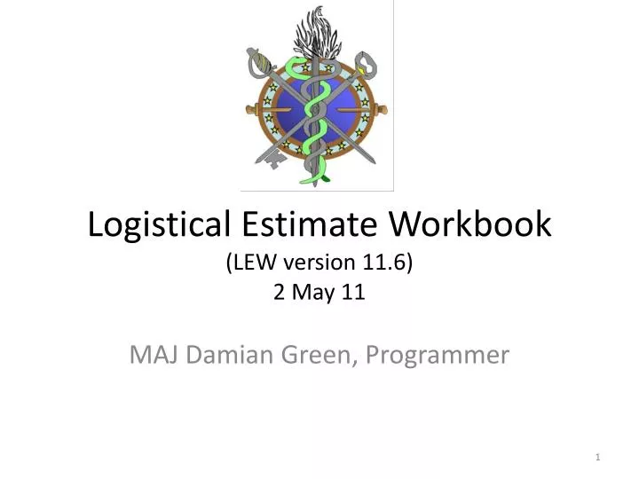 logistical estimate workbook lew version 11 6 2 may 11