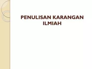 penulisan karangan ilmiah