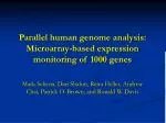 Parallel Human Genome Analysis: Microarray Monitoring of 1000 Genes - slide 1