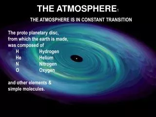 THE ATMOSPHERE 1