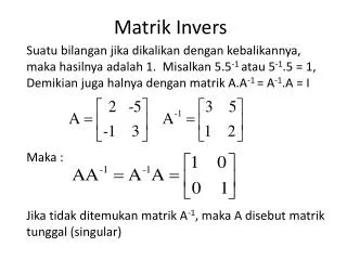 matrik invers