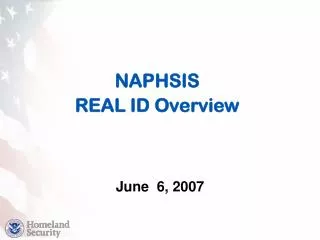 NAPHSIS REAL ID Overview