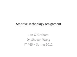 assistive technology assignment