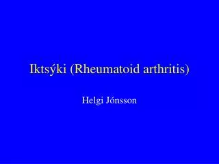 ikts ki rheumatoid arthritis