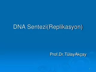 dna sentezi replikasyon