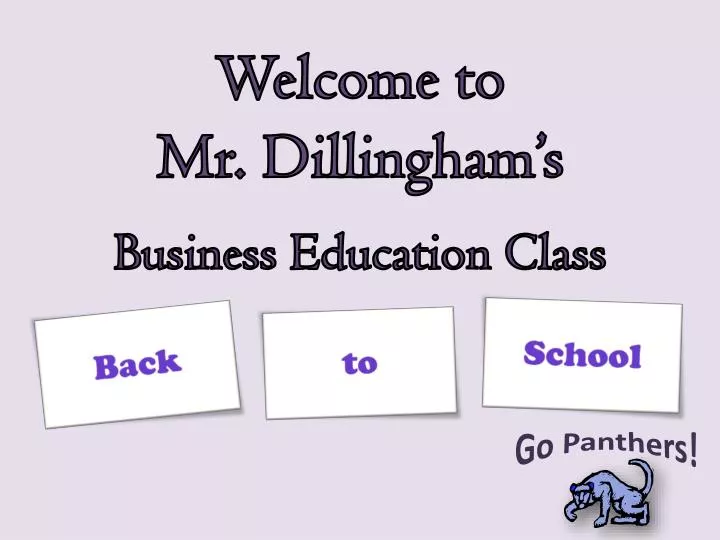 welcome to mr dillingham s