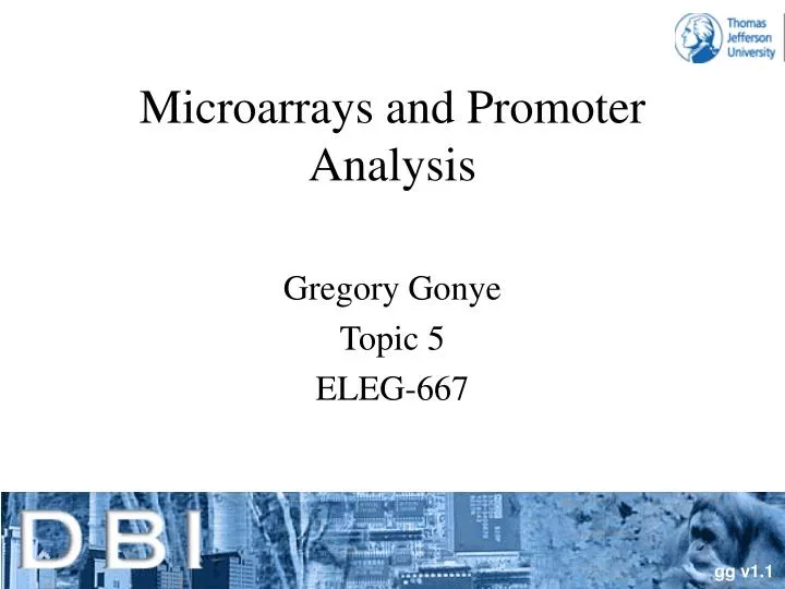 microarrays and promoter analysis