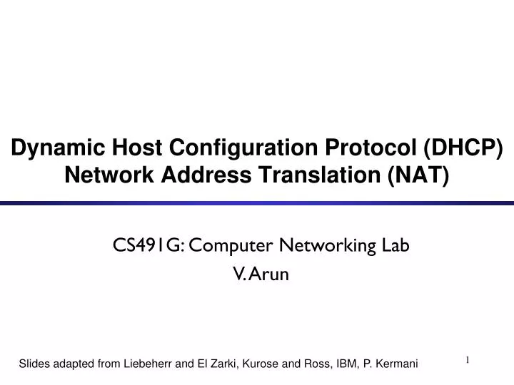 dynamic host configuration protocol dhcp network address translation nat