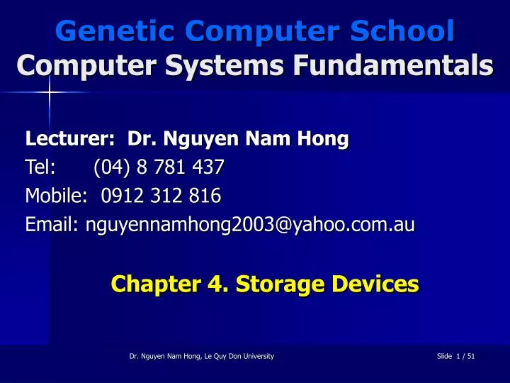 genetic computer school computer systems fundamentals