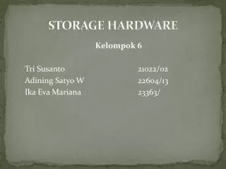storage hardware