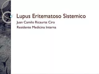 lupus eritematoso sistemico