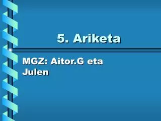 5 ariketa