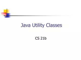Java Utility Classes