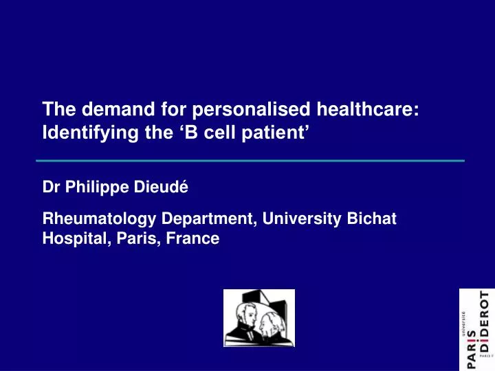 the demand for personalised healthcare identifying the b cell patient