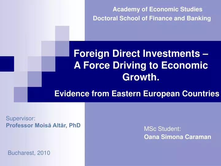 foreign direct investments a force driving to economic growth