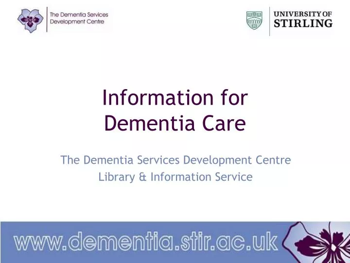 information for dementia care