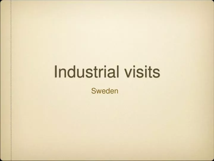 industrial visits
