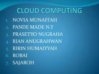 cloud computing
