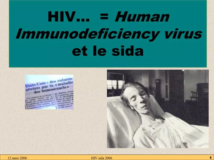 hiv human immunodeficiency virus et le sida
