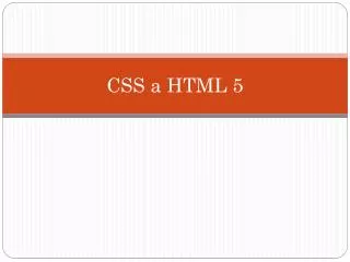 css a html 5