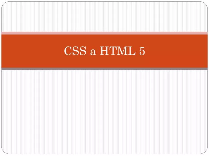 css a html 5