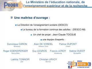 le minist re de l ducation nationale de l enseignement sup rieur et de la recherche