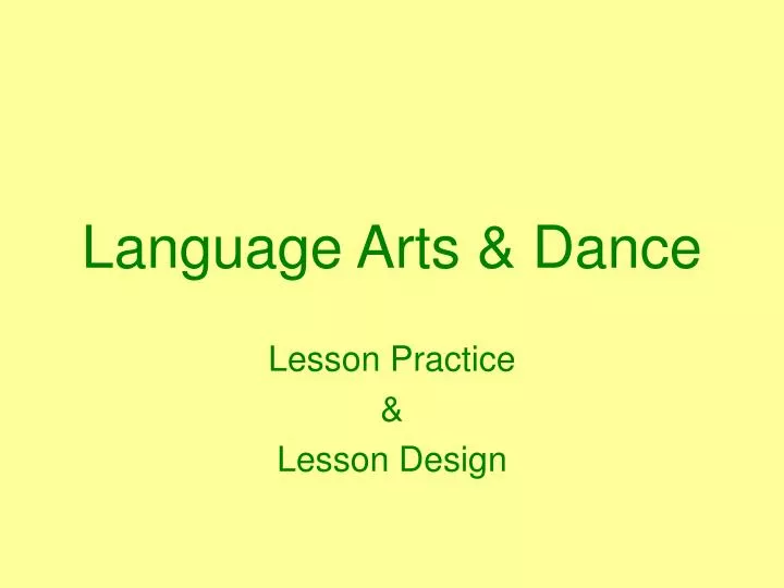 language arts dance