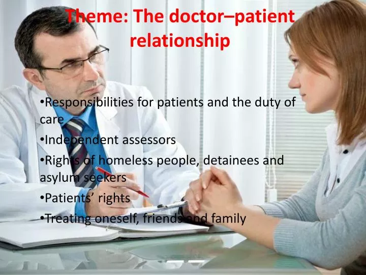 theme the doctor patient relationship