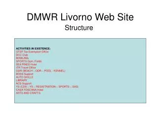 DMWR Livorno Web Site