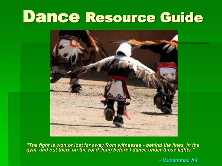 dance resource guide