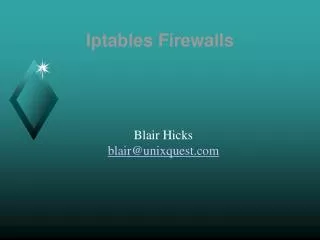 Iptables Firewalls