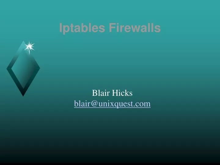 iptables firewalls