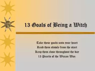 13 Goals of Being a Witch