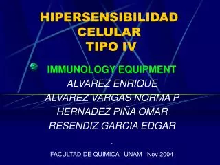 hipersensibilidad celular tipo iv