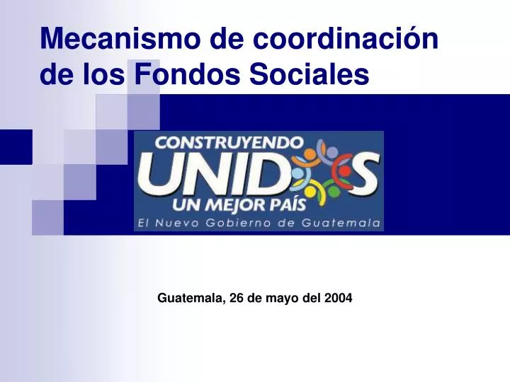 mecanismo de coordinaci n de los fondos sociales