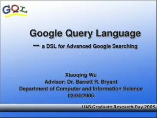 Google Query Language -- a DSL for Advanced Google Searching