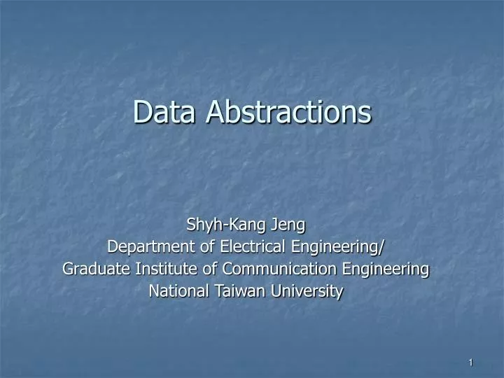 data abstractions