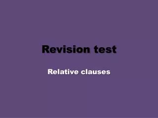 revision test