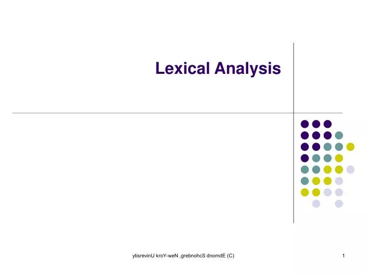 lexical analysis