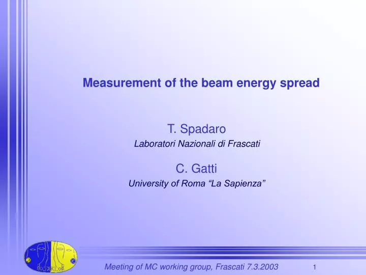 measurement of the beam energy spread