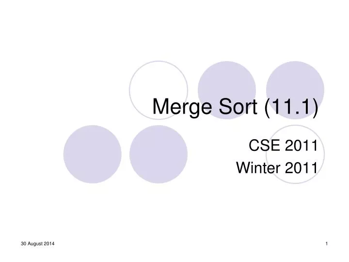 merge sort 11 1